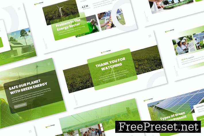 Green Energy Google Slides Presentation Template NF67A7F