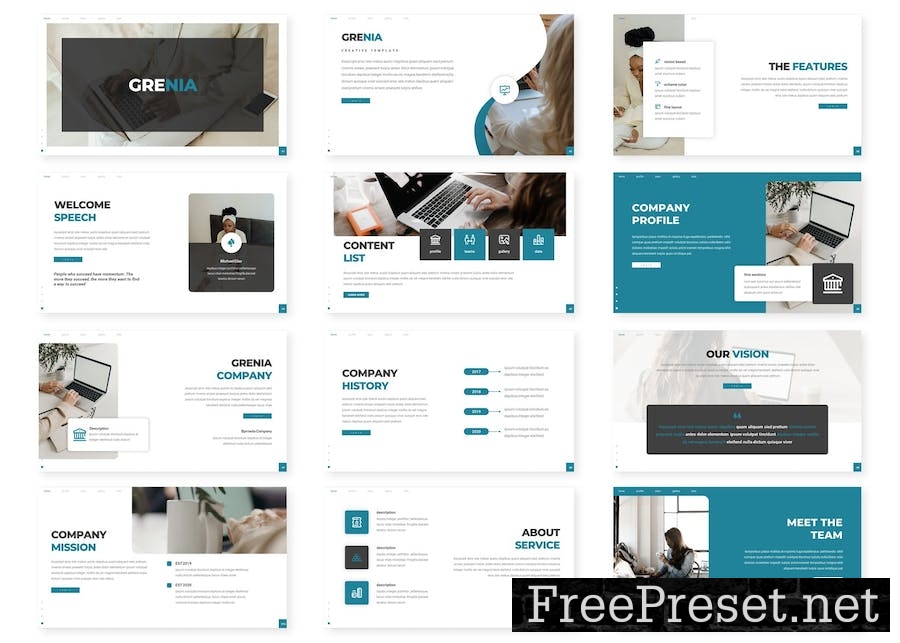 Grenia - Business Google Slides Template 79TY3SR