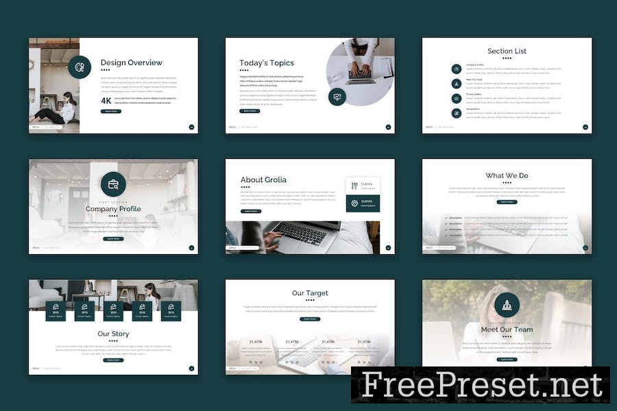 Grolia - Google Slides Presentation Template WN4GWJE