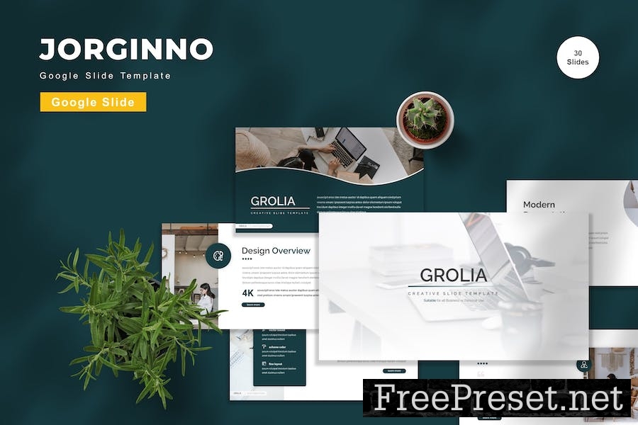 Grolia - Google Slides Presentation Template WN4GWJE