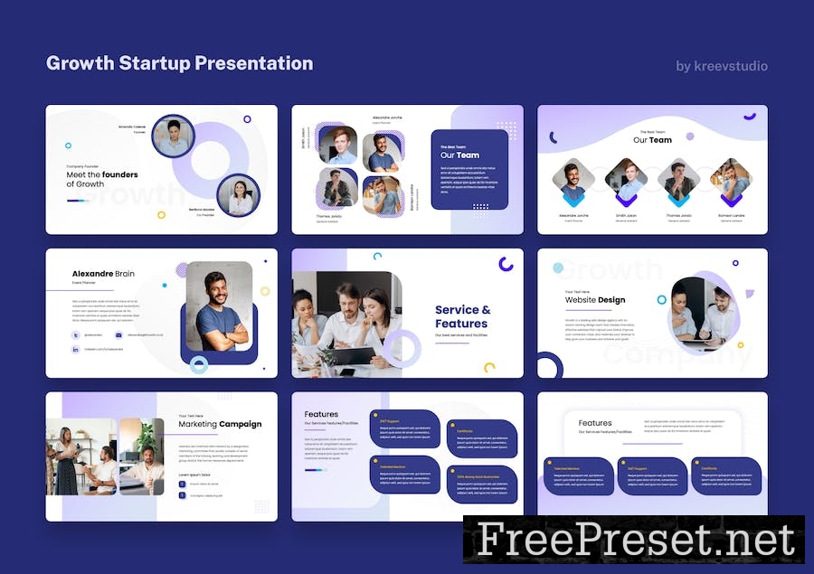 Growth - Startup Google Slides Presentation 4LXDQMN