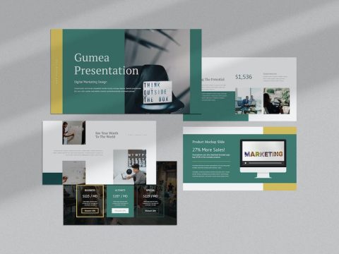 Gumea : Digital Marketing Google Slides Template V4SQ8YW