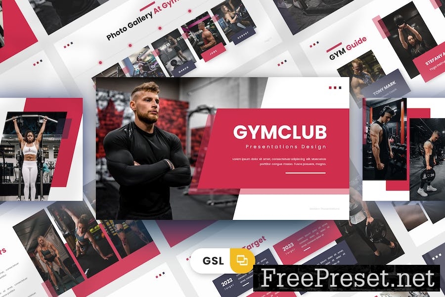 Gymclub - Google Slides Template HQ3T33S