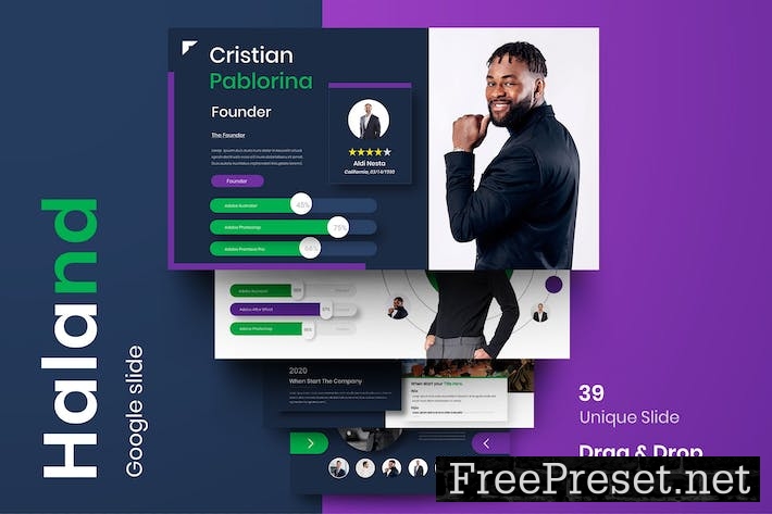 Haland - Business Google Slide Template XD8RTKY