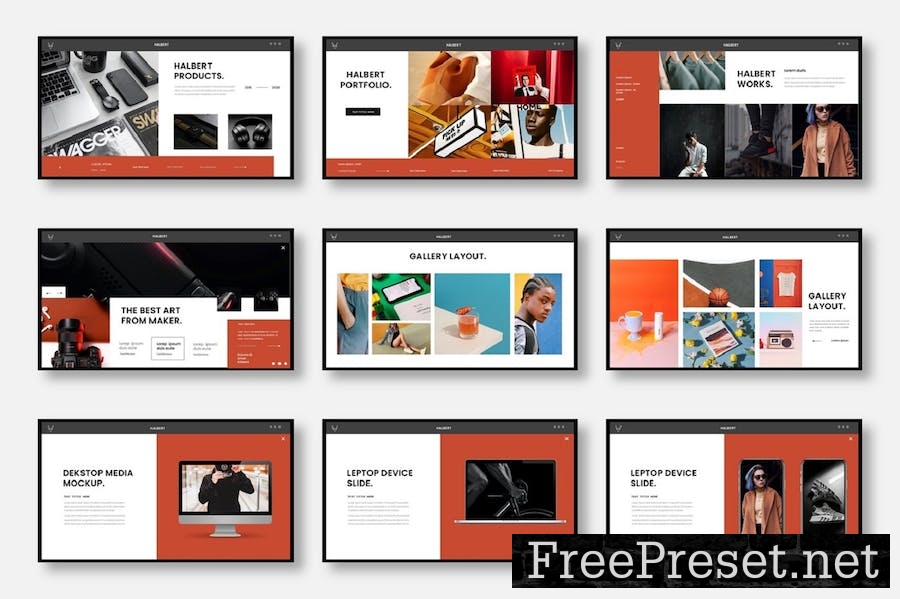 Halbert - Business Google Slide Template 7LE5FKD