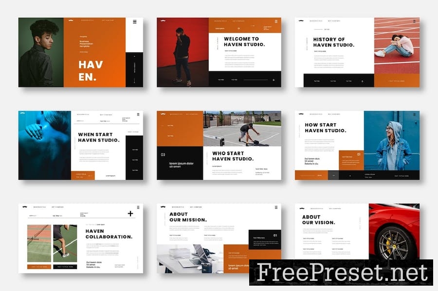 Haven - Business Google Slide Template TPNFQZ2