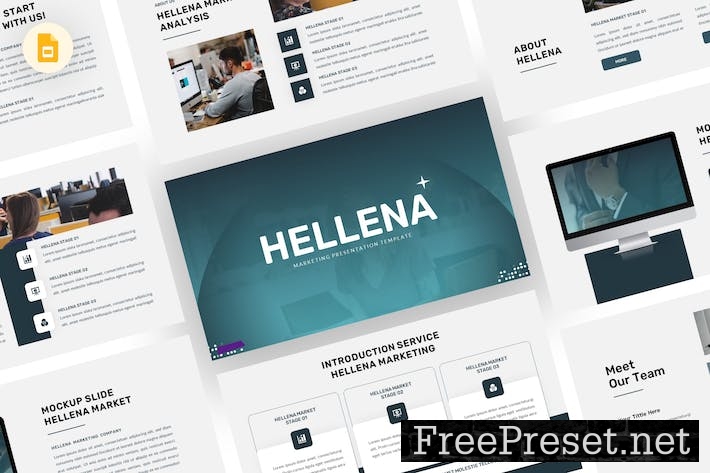 Hellena - Marketing Google Slides Template QMYFWCR