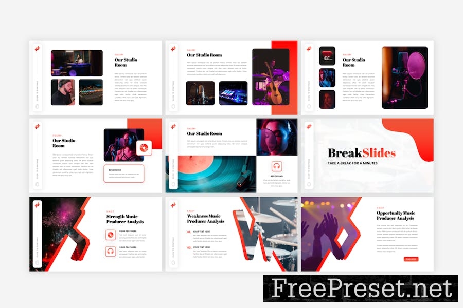 Hipbeat - Music Producer Google Slides Template GKG9ZLS