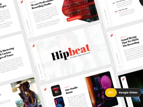 Hipbeat - Music Producer Google Slides Template GKG9ZLS