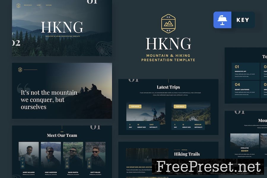 HKNG - Mountain & Hiking Keynote Template UGZB7WY