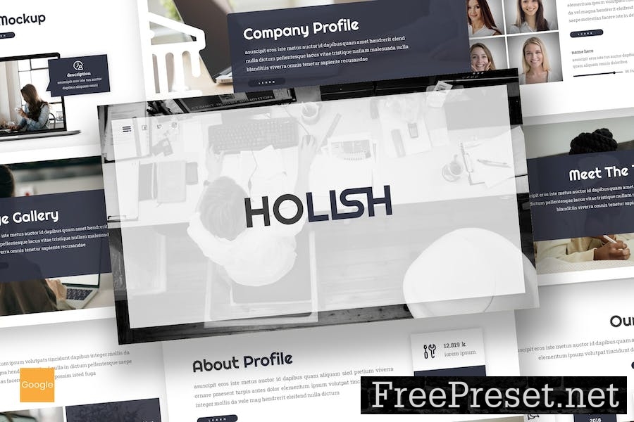 Holish - Business Google Slides Template LVSK8CD