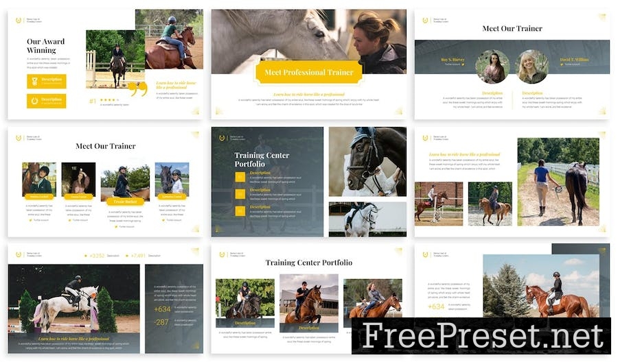 Horse - Stable Google Slides Template 77RF6PJ