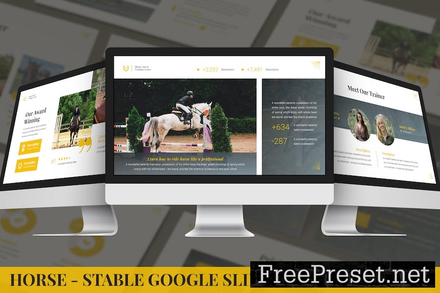 Horse - Stable Google Slides Template 77RF6PJ