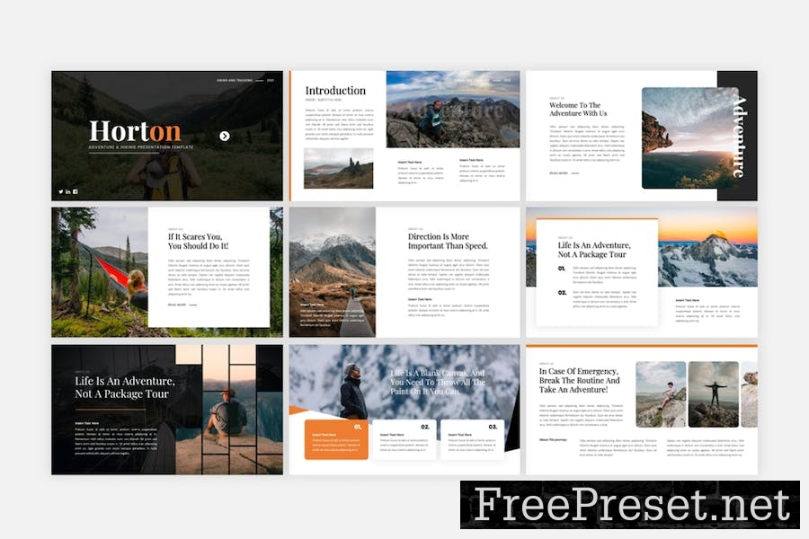 Horton - Adventure & Hiking Google Slides Template 39WH4ES