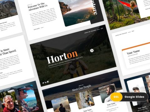 Horton - Adventure & Hiking Google Slides Template 39WH4ES