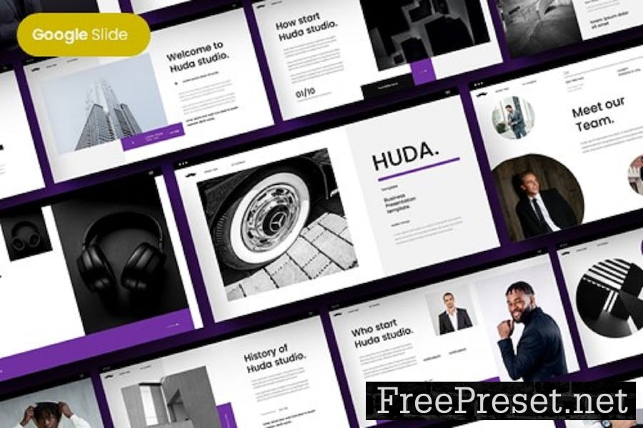 Huda - Business Google Slide Template 8HGQ3GH