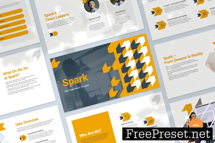 Idea Google Slides Presentation Template 3BF66EP