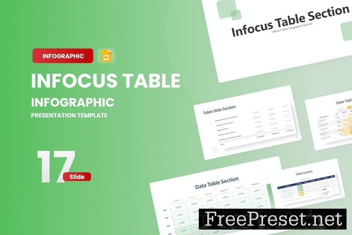 Infocus Table Section Google Slides Template