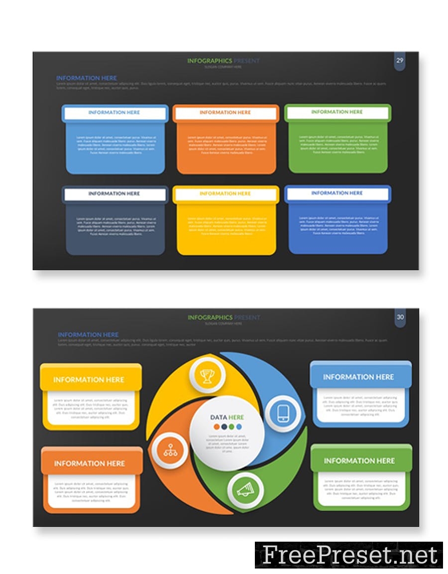 Infographic Animate Google Slides Template AQRULUK