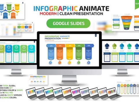 Infographic Animate Google Slides Template AQRULUK