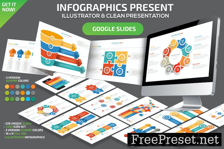 Infographics Google Slides Presentation 32ECGGL