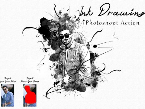 Ink Drawing Photoshop Action 10187913