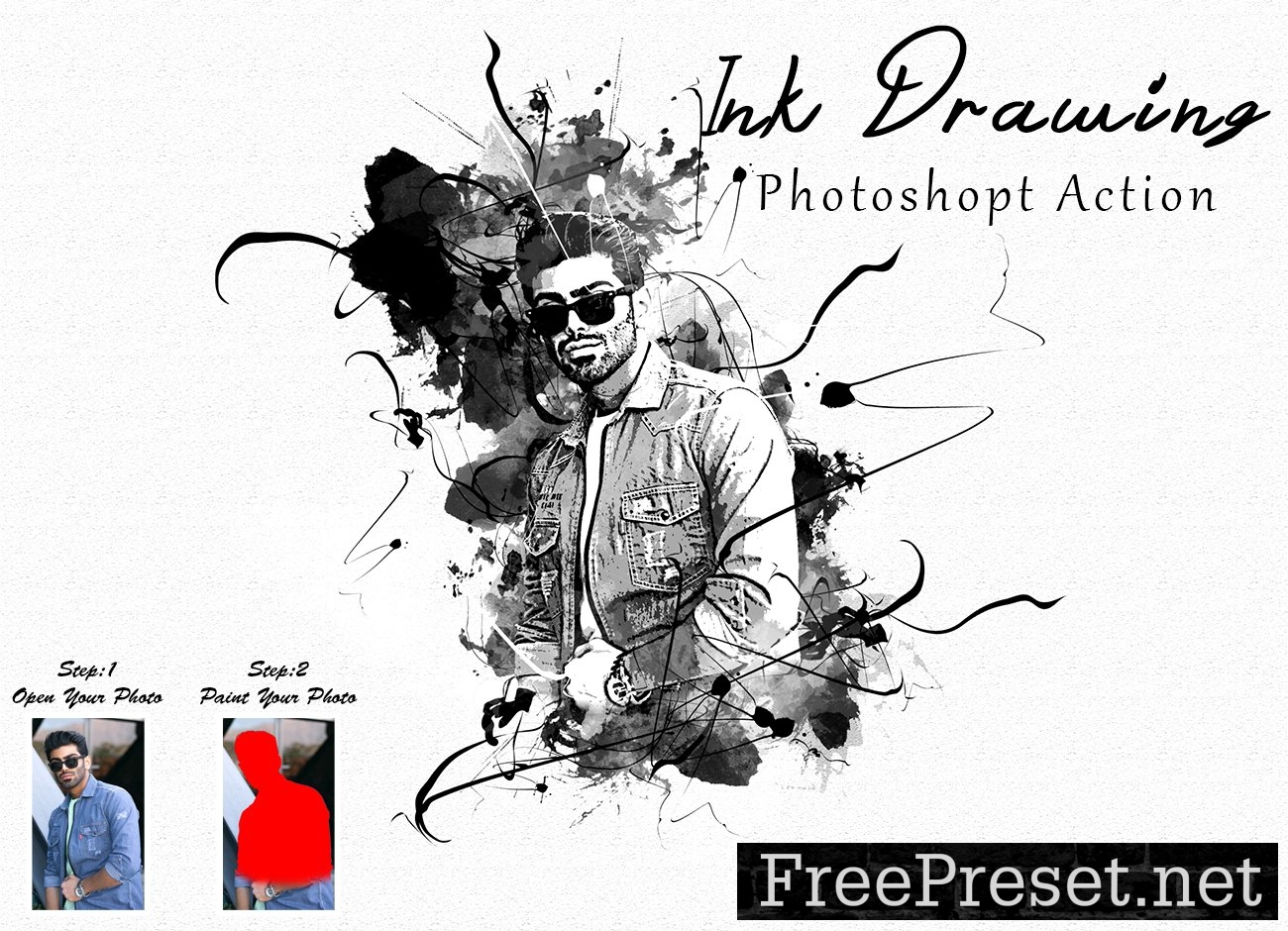 Ink Drawing Photoshop Action 10187913