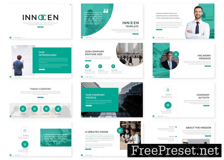 Innocen - Business Google Slides Template QYMGF8P