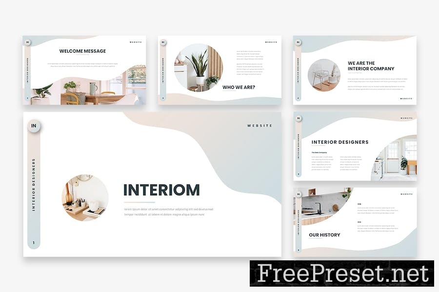 Interiom - Modern Interior Google Slides Template FX9RHUL