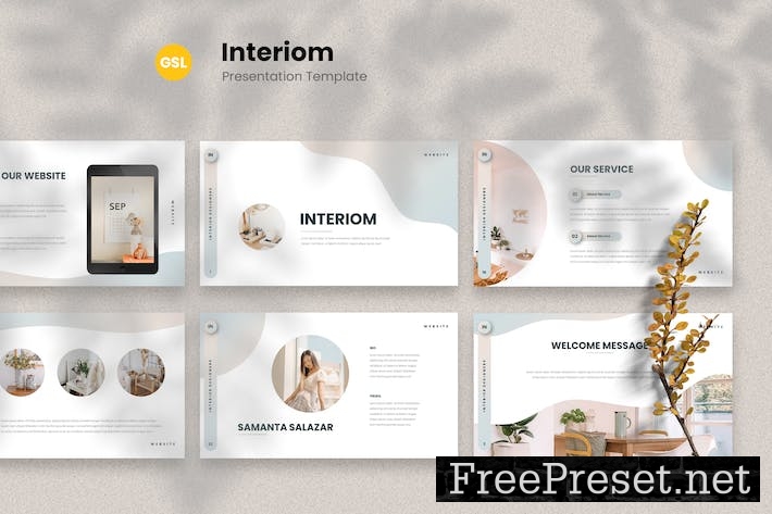 Interiom - Modern Interior Google Slides Template FX9RHUL