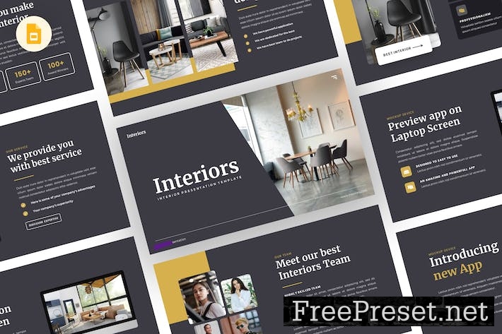 Interiors - Interior Google Slides Template 7SP7EYF