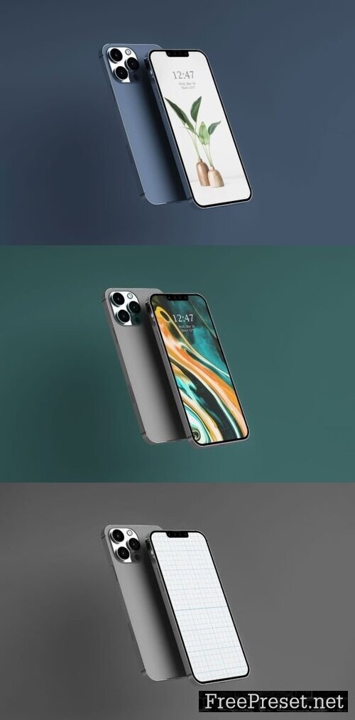 IPhone Mockup Front and Back View