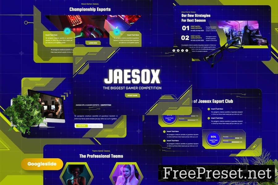 Jaesox - Gamer Competition Googleslide Templates VR56FCN