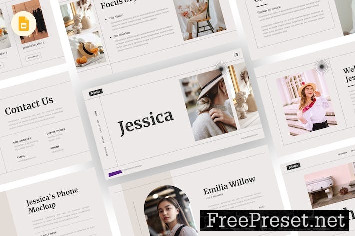 Jessica - Minimal Google Slides Template