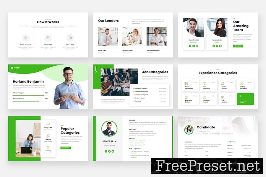 Jobcy - Job Board Powerpoint Template 8ZYLNBE