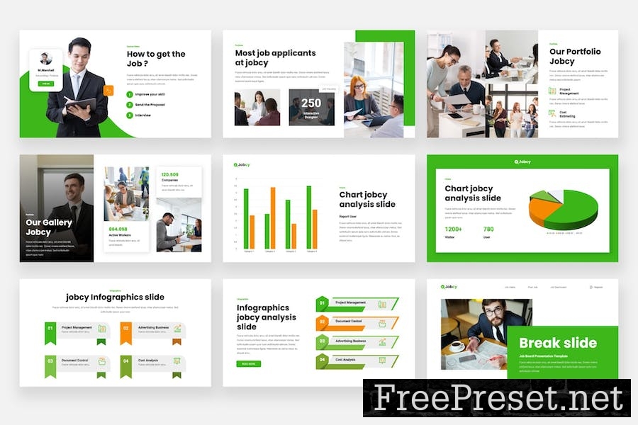 Jobcy - Job Board Powerpoint Template 8ZYLNBE