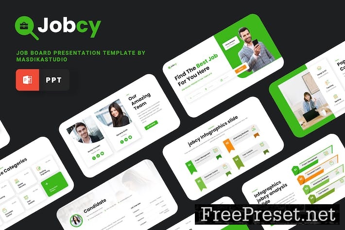 Jobcy - Job Board Powerpoint Template 8ZYLNBE