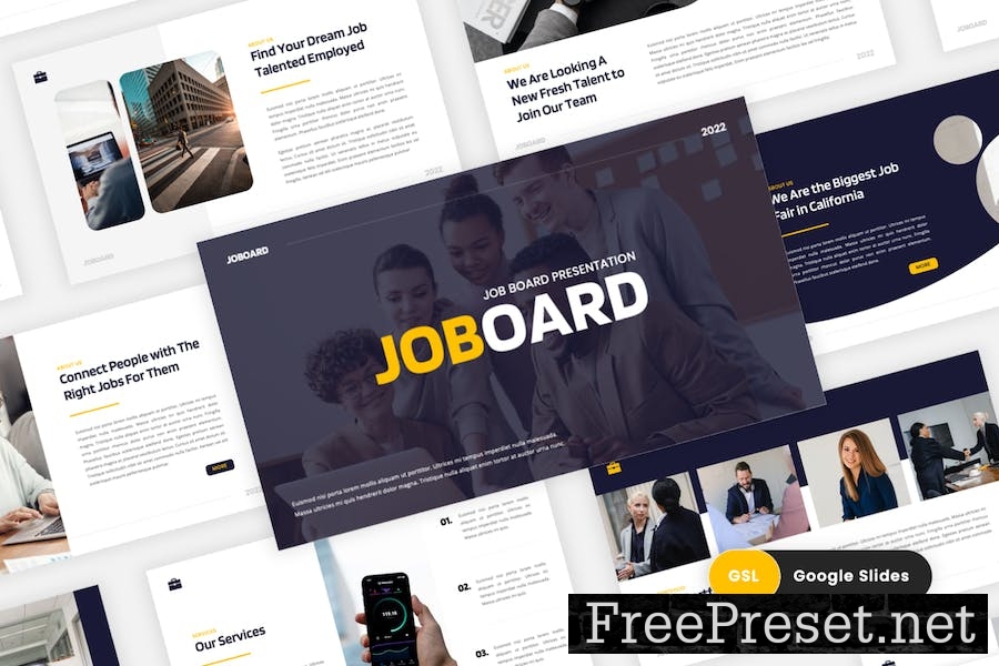 Joboard - Job Board Google Slides Template Y2585DL