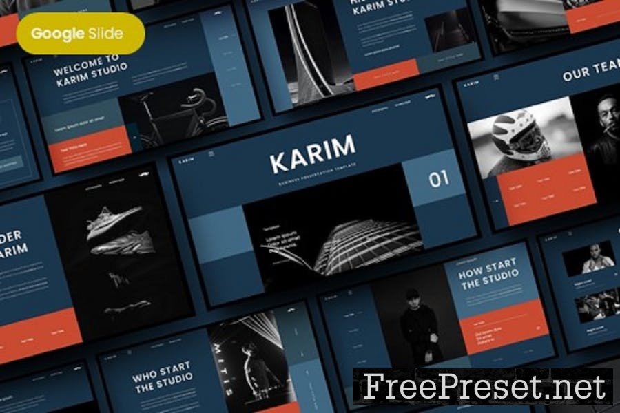 Karim - Business Google Slide Template B8DURWQ