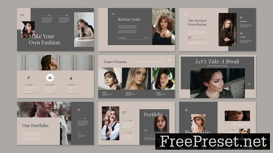 Karina - Beauty Presentation Google Slide Template MWLSXUX