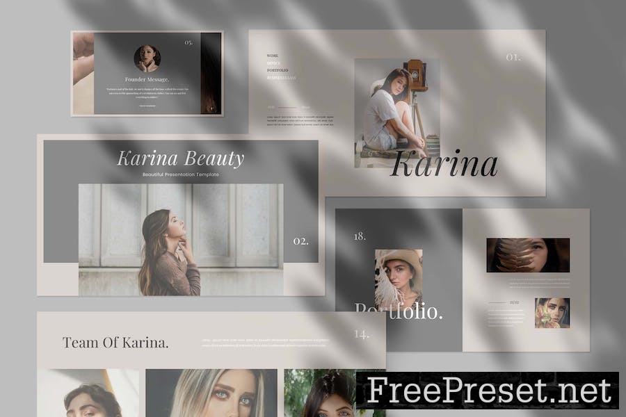 Karina - Beauty Presentation Google Slide Template MWLSXUX