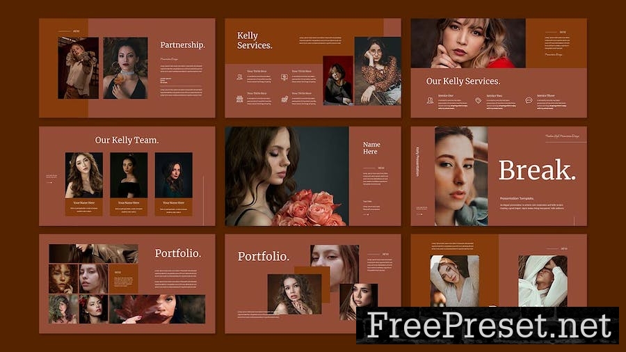 Kelly - Fashion Presentation Google Slide Template DGUHRNM