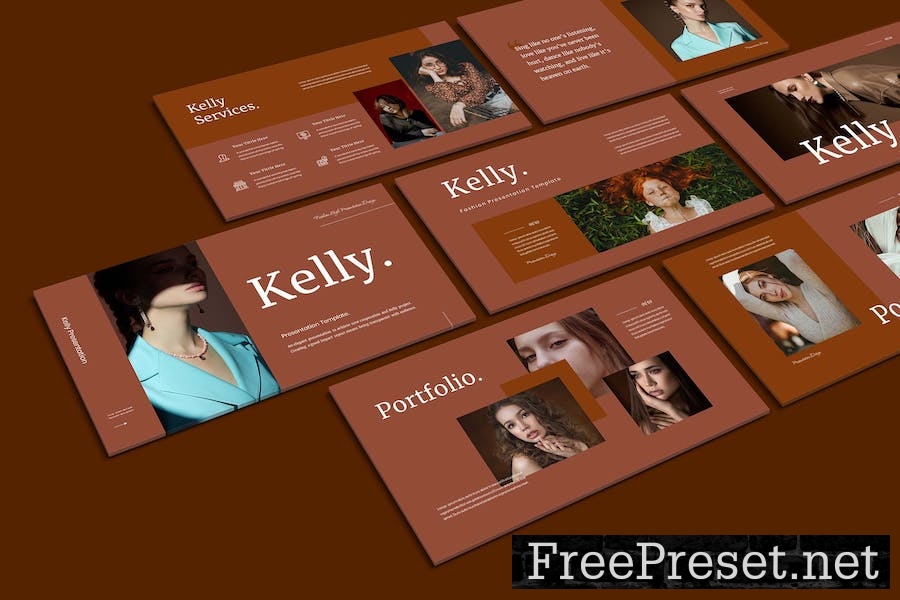 Kelly - Fashion Presentation Google Slide Template DGUHRNM