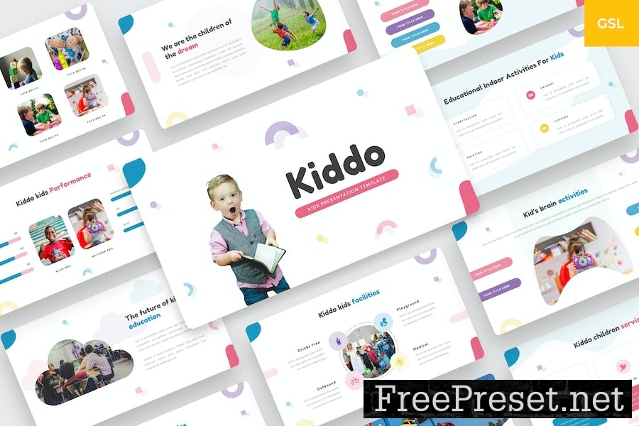 Kiddo - Kids Google Slides Template C44U696