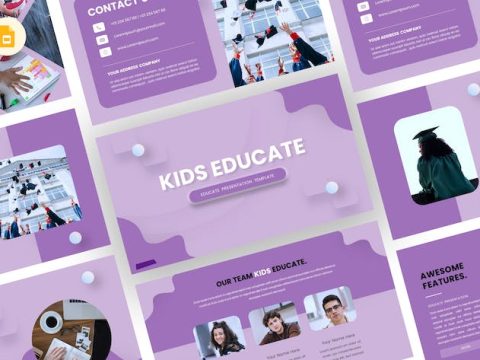 Kids - Educate Google Slides Template XCR2MEX