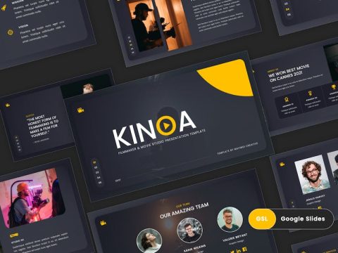 Kinoa - Film Maker & Movies Studio Google Slides YWN86KT