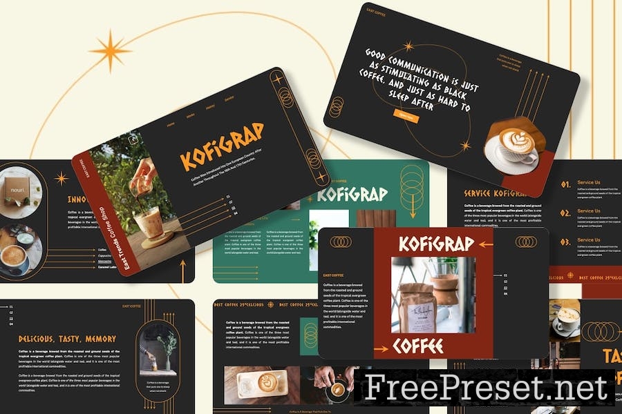 Kofigrap - Coffee Brands Googleslide Template 6KZV4A4