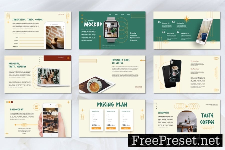 Kofigrap - Coffee Brands Googleslide Template 6KZV4A4