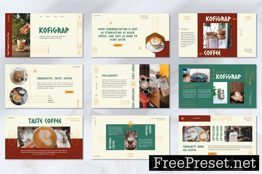 Kofigrap - Coffee Brands Googleslide Template 6KZV4A4