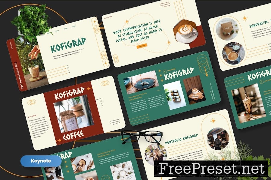 Kofigrap - Coffee Brands Keynote Template 8ZNQ4XG